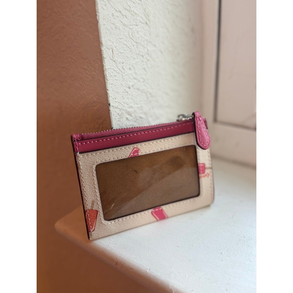 Coach C4550 Mini Skinny ID Case Keychain Wallet in Popsicle Print - Picture 12 of 12